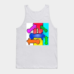 Inspiring a train of colorfully shaped small planes Tank Top